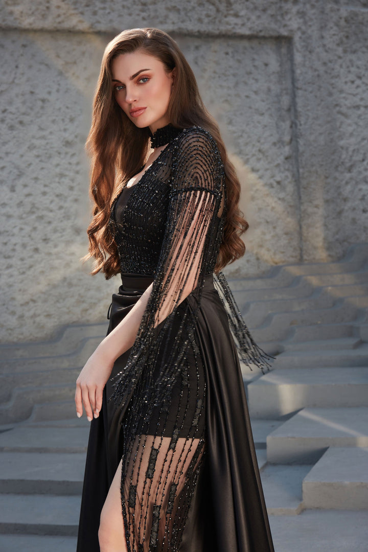 Angelina Princess Glam Fringes Evening Gown